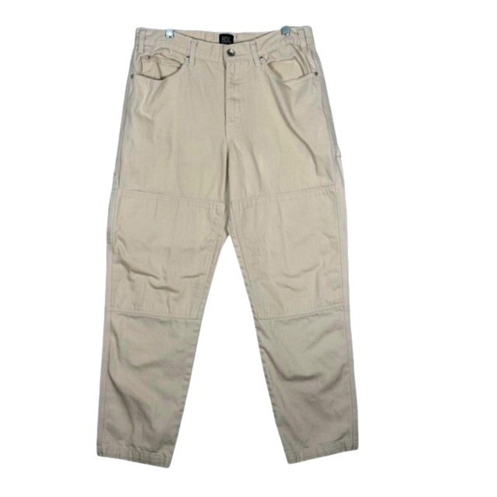 BDG Urban Outfitters Mens Double Knee Carpenter Pants Cream Off-White Size 32x27